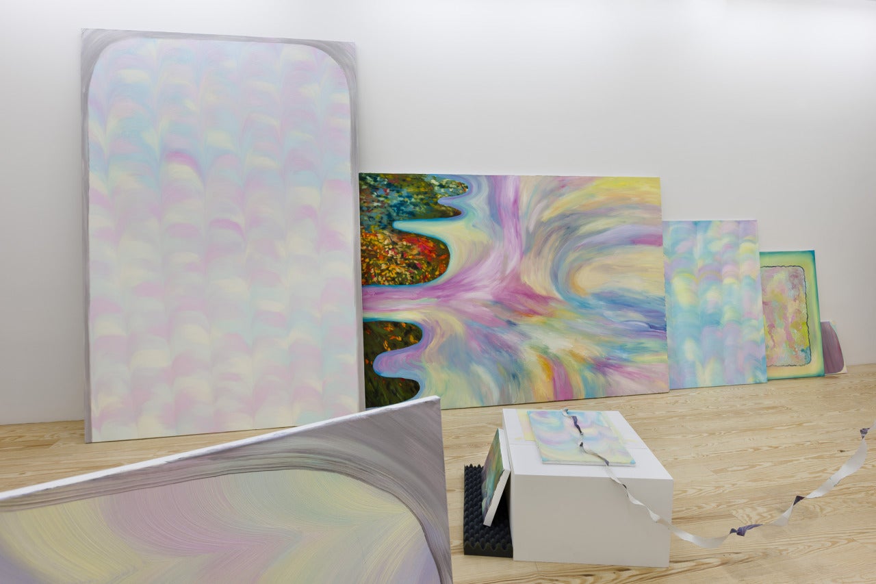 A very big very light blue painting