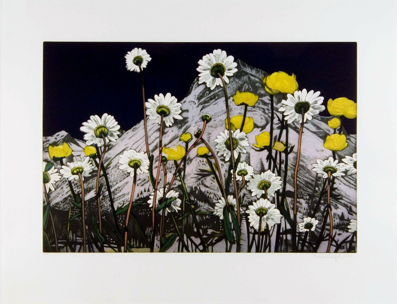 Karin Kneffel Landscape Print - Flowers