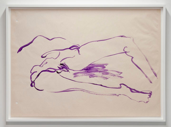 Untitled (Purple Virgin Sketch) - Art by Tracey Emin