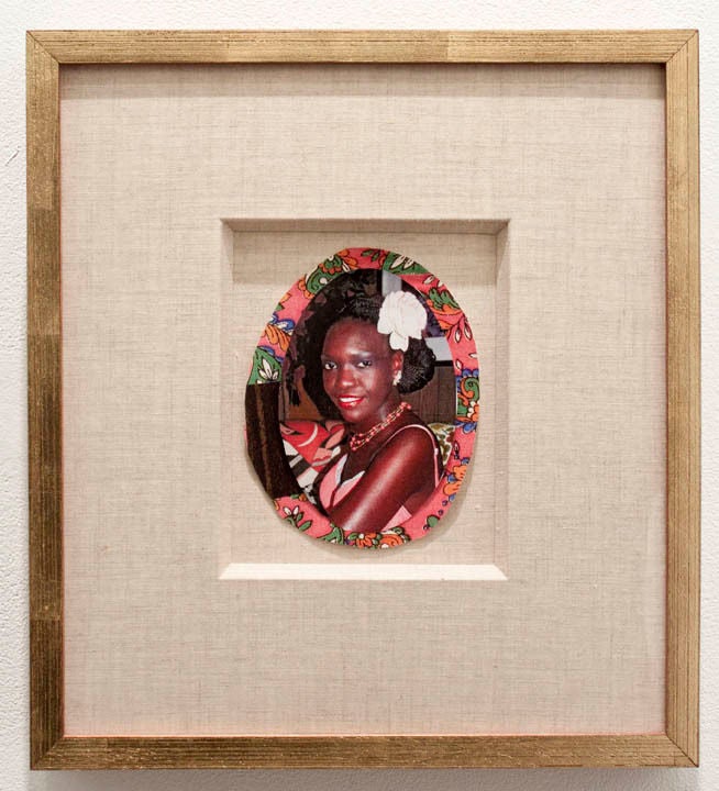 Mickalene Thomas - Portrait of Mnonja with Flower in Hair For Sale at ...