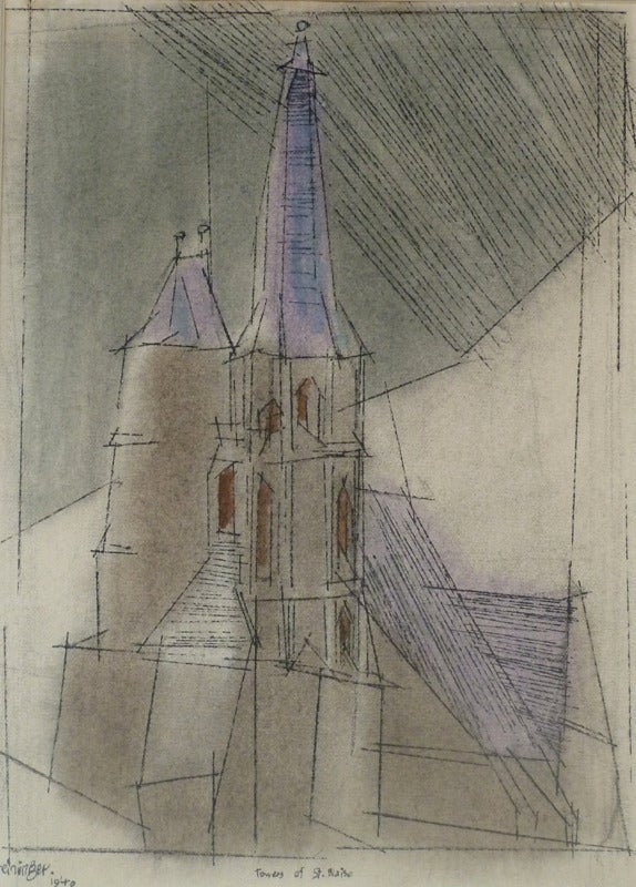 The Towers of Saint Blaise - Art by Lyonel Feininger