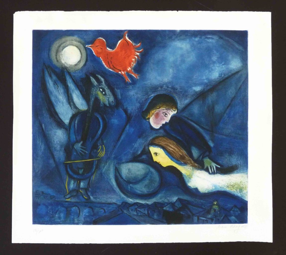Cello and Rooster by the Open Window, from "He Who Says Things Without Saying Anything"