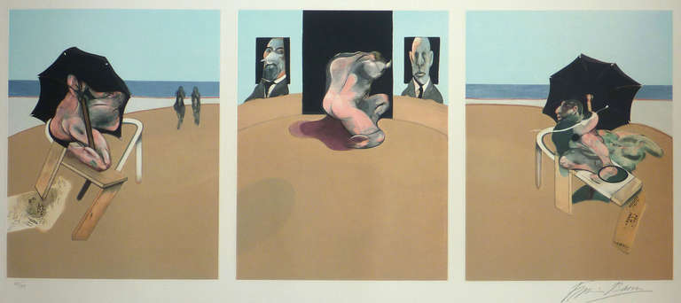 Triptych 1974-1977, 1981 - Print by Francis Bacon
