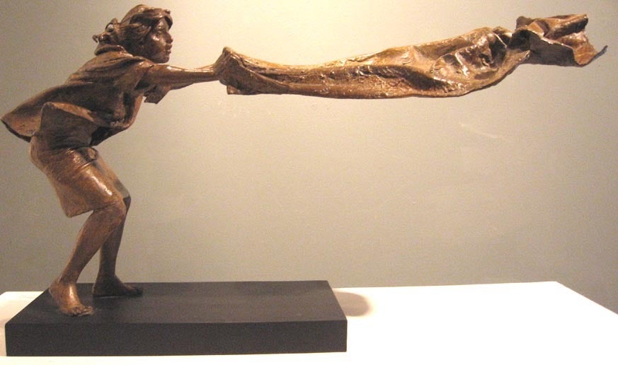 Bruno Lucchesi Spring Cleaning, bronze Sculpture For Sale at 1stdibs