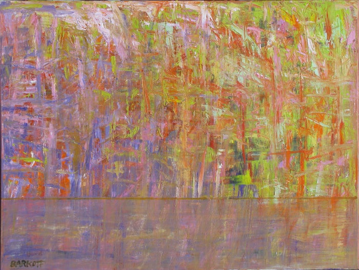 Ira Barkoff Abstract Painting - Forest Series - Red