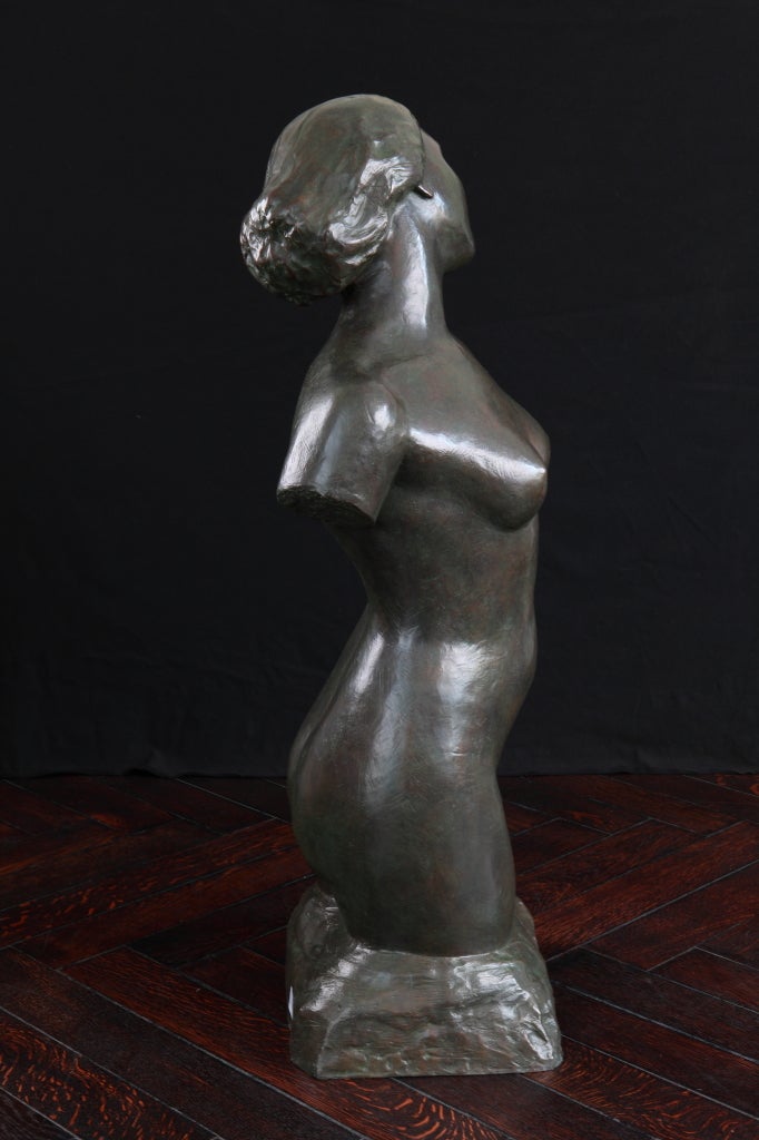Bronze Female Torso by Rudolf Kaesbach, circa 1905 For Sale 1