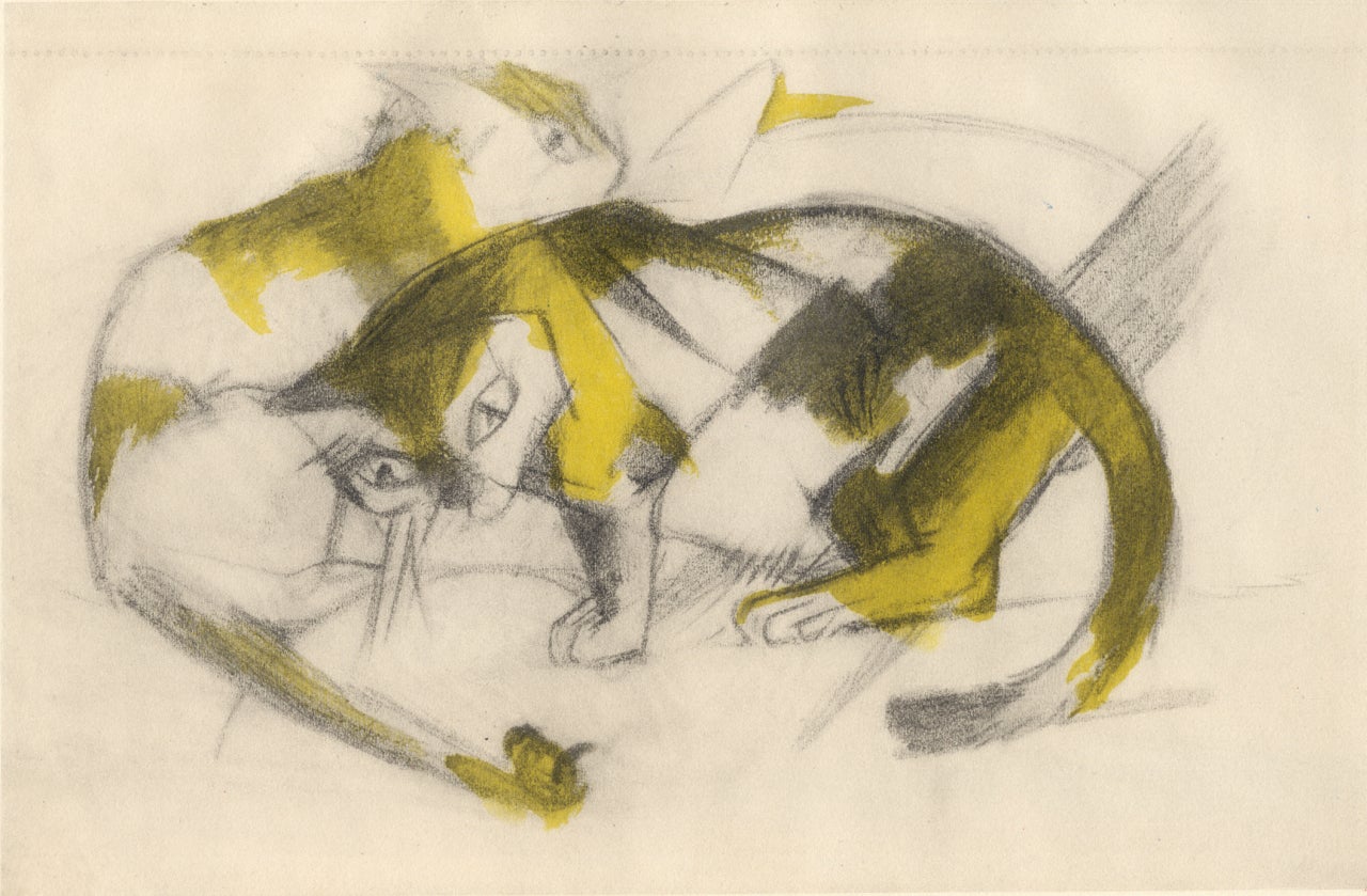 Franz Marc Animal Print - Two Cats