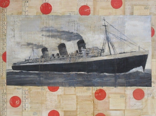The Queen Mary - Mixed Media Art by Tom Judd