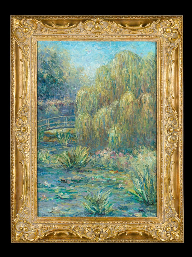 Le Pont Japonais a Giverny by Blanche Hoschede-Monet - Painting by Blanche Hoschedé-Monet