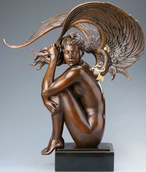 Michael Parkes Nude Sculpture - SUMMER STORM