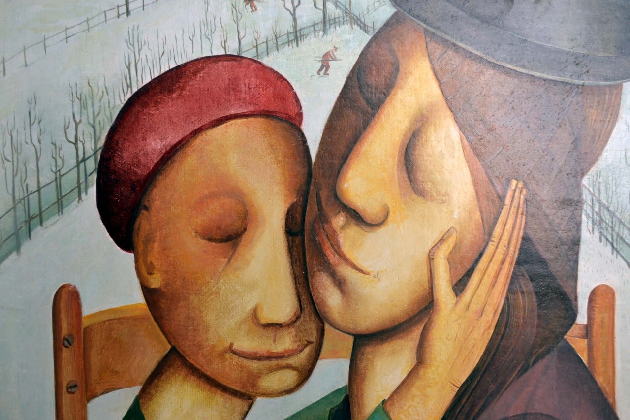 La Mere Et L'Enfant - Painting de Sylvain Legrand