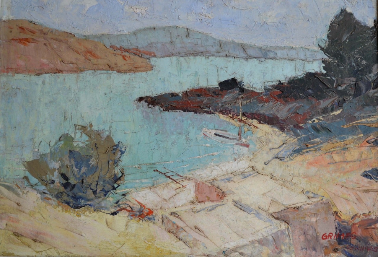 Leslie Grimes Landscape Painting - Spanish Cove