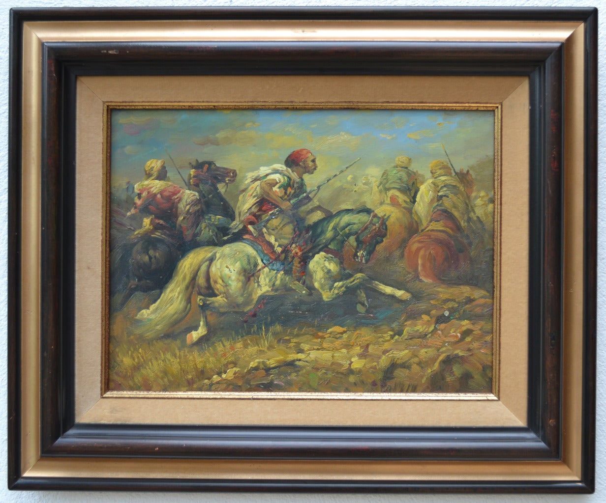 Arab Horseman - Painting by Adolf Schreyer