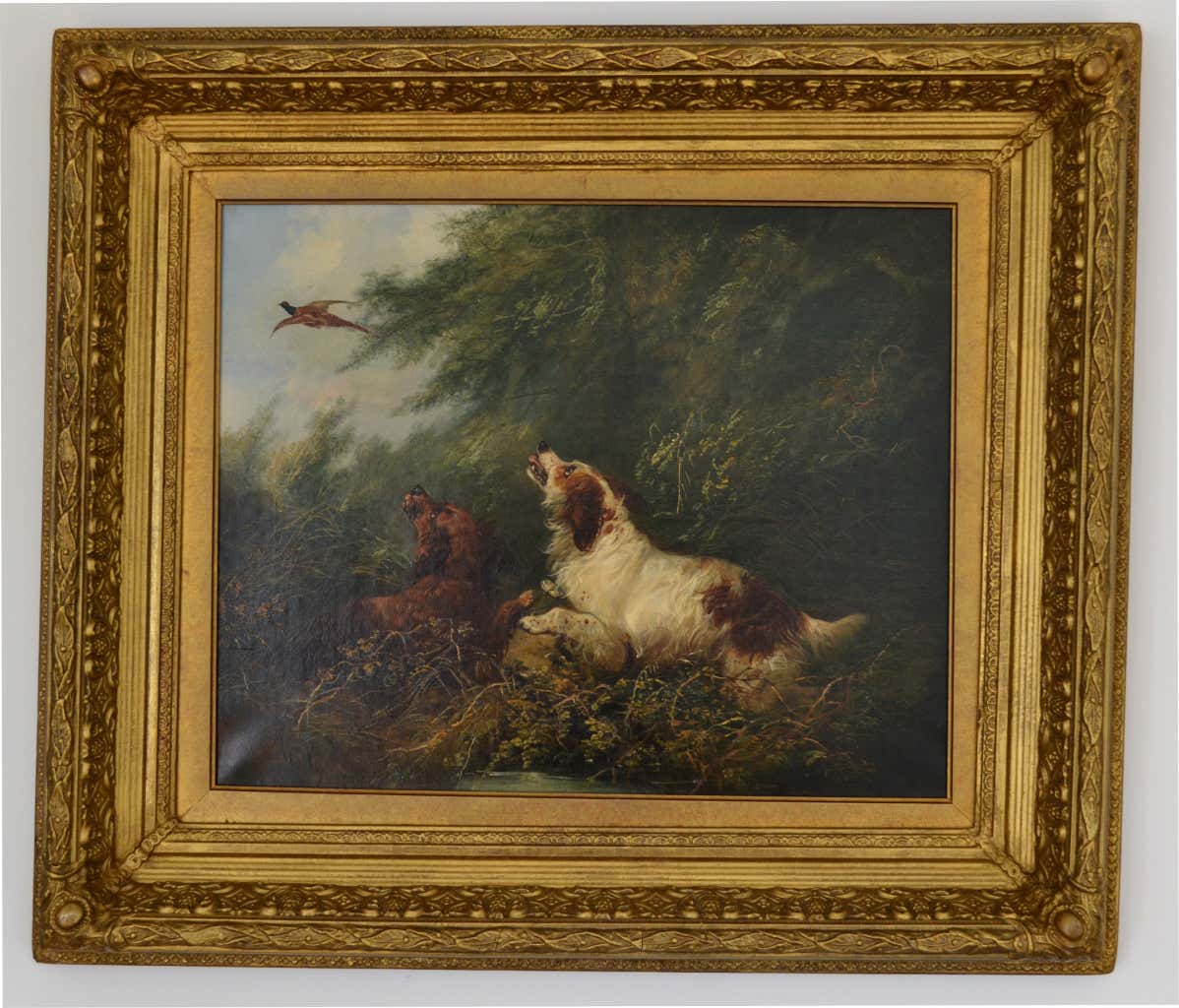 George Armfield George Armfield - Spaniels Flushing A Pheasant attrib G Armfield at 1stDibs