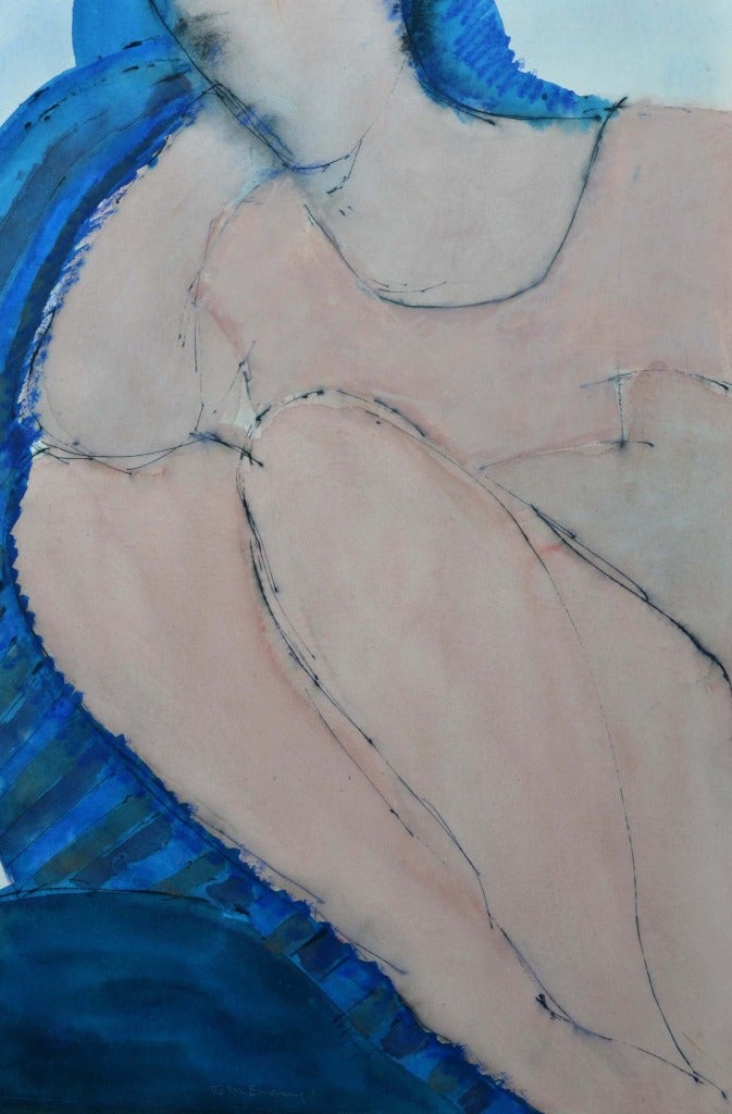 John Emanuel Abstract Drawing - Blue