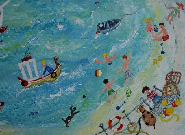 Therese James - Happy Holidays. Mumbles Pier, Painting at 1stdibs