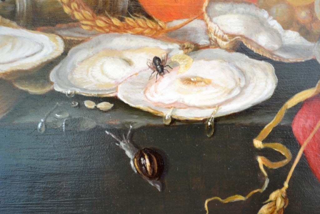 Still Life (Jan de Heem) - Realist Painting by Jonathan Adams