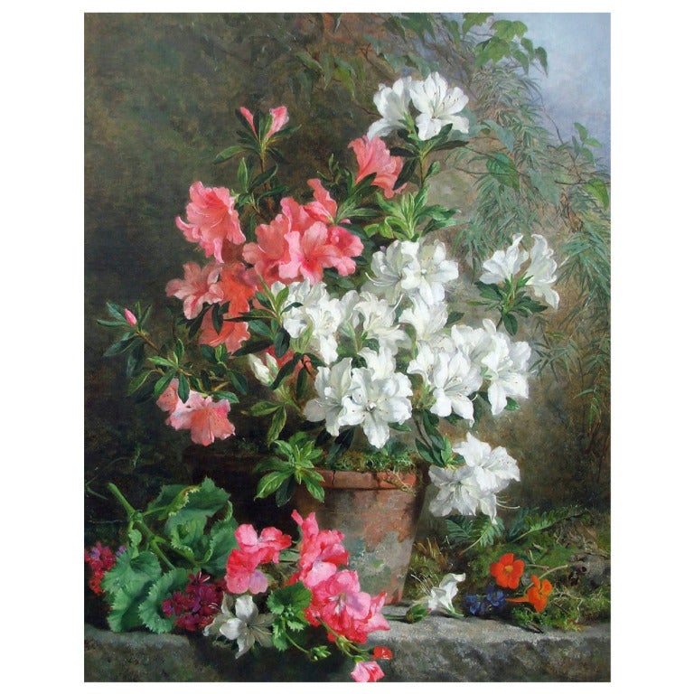 Martha Darley Mutrie Still-Life Painting - Azaleas
