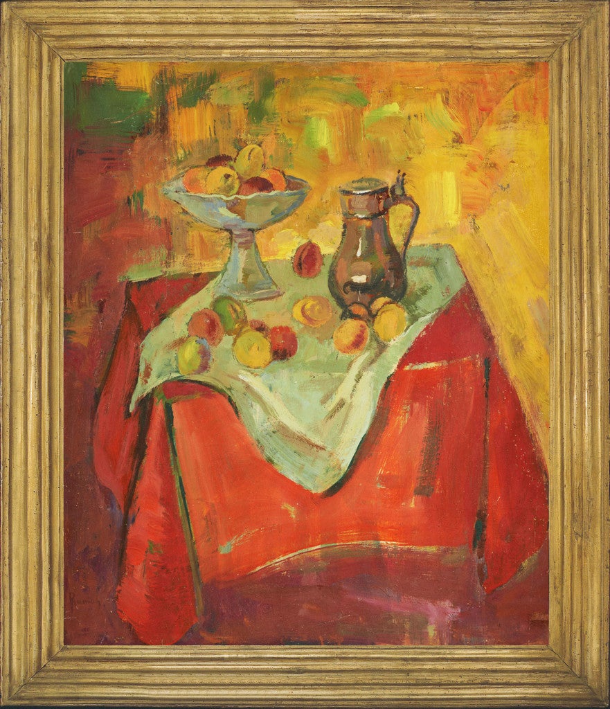 HENRI RAMAEKER Abstract Painting - La table aux fruits
