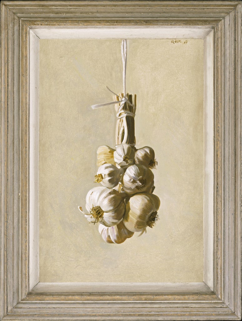 Stephen Rose Still-Life Painting - A rope of garlic