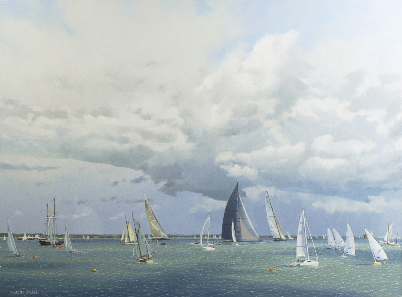 MARTIN SWAN Landscape Painting - The Hundred Guinea Cup, Cowes, 2012