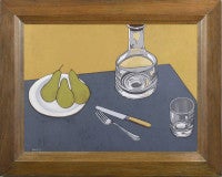 Vintage Still life with decanter &amp; a plate of pears