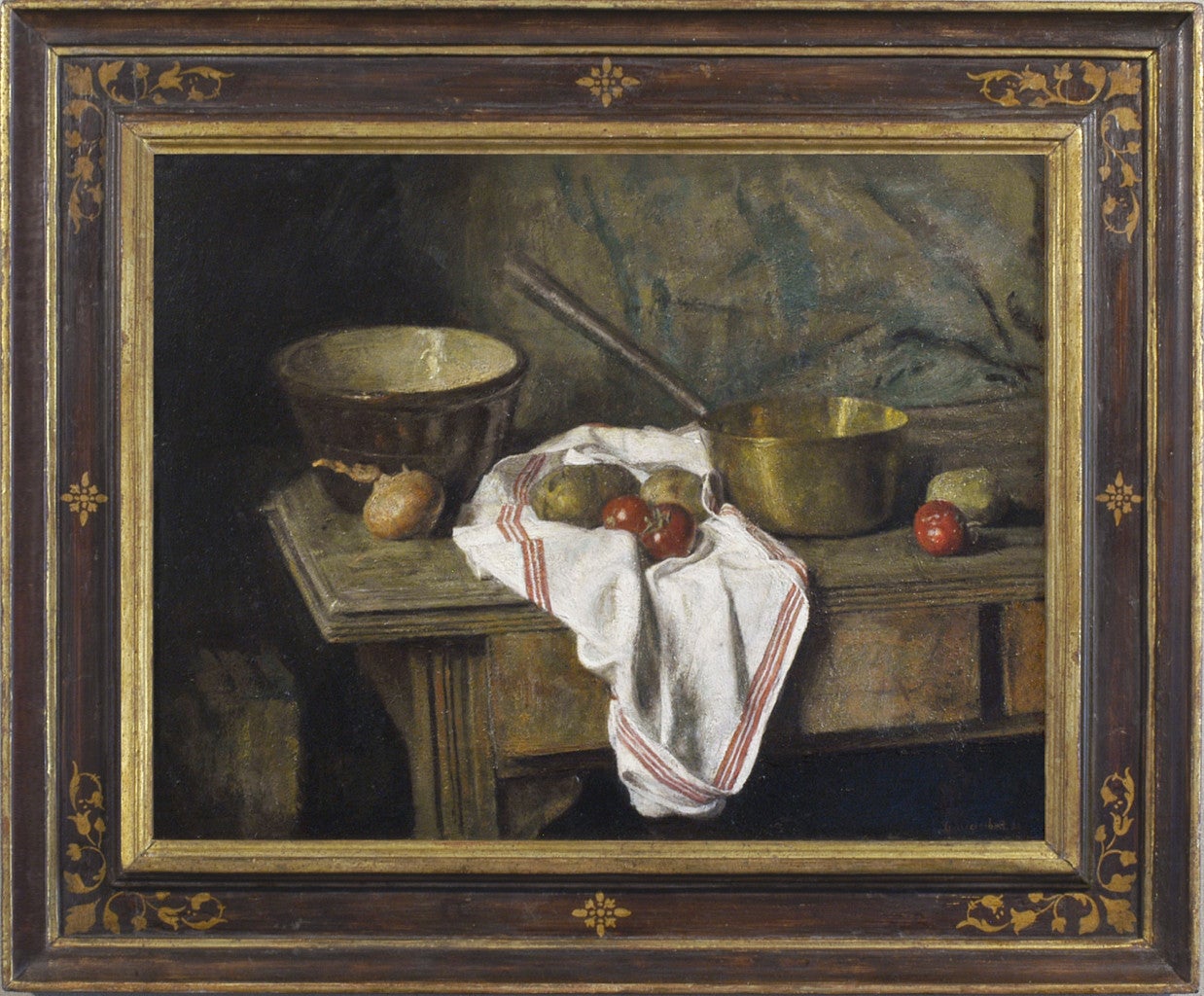 George Weissbort Still-Life Painting - The Brass Saucepan