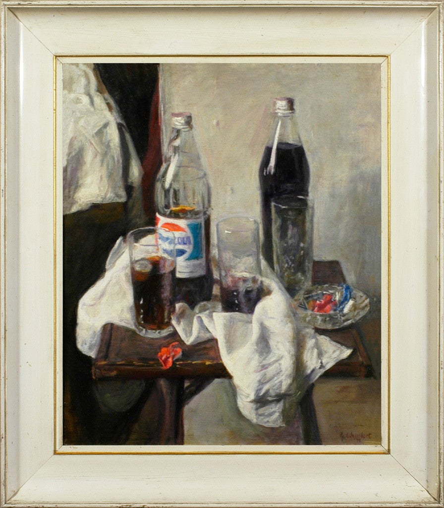 George Weissbort Still-Life Painting - In the Studio: A Break for Pepsi