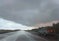 Driving in rain (M11 in Cambridgeshire)