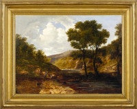 Antique River landscape