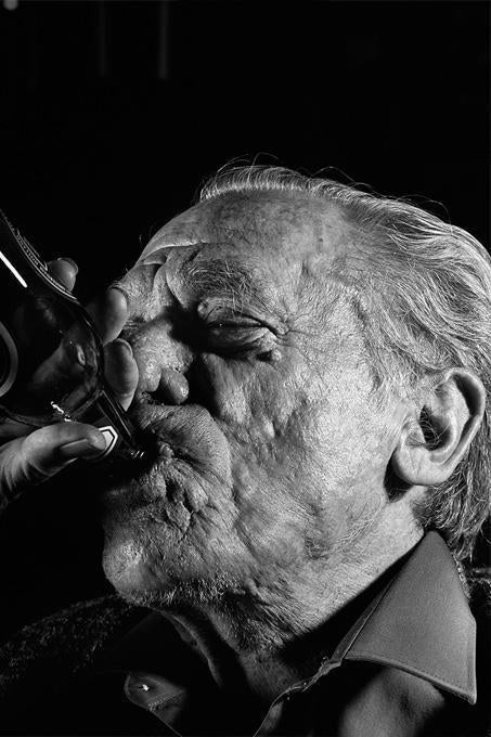 Gottfried Helnwein Black and White Photograph – Charles Bukowski 1