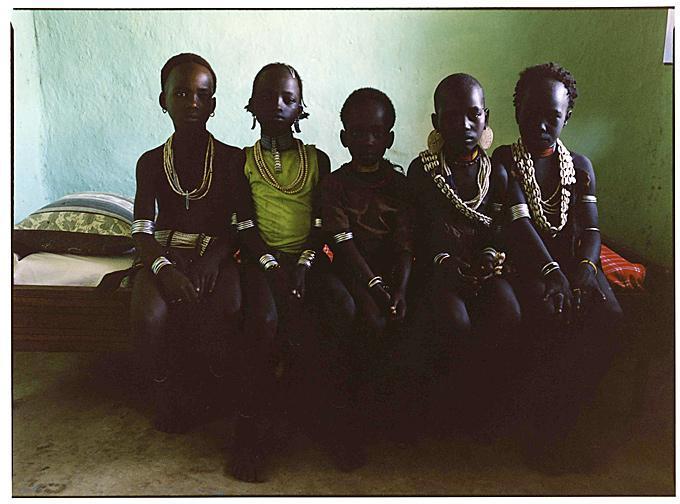 Little Hamer Children, Dimeka, Ethiopia - Photograph by Christian Witkin