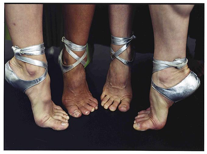 Close-up of Female Feet, Paul Taylor Dance Company, NYC - Photograph by Christian Witkin