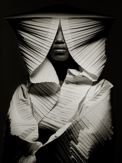 Sebastian in Issey Miyake, New York City - Photograph by Albert Watson