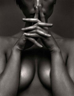 Vintage Judith II, Vienna - black and white closeup nude, fine art photography, 1997