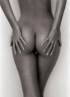 Retro Philippa, Santorini - nude closeup in b&w, fine art photography, 1995