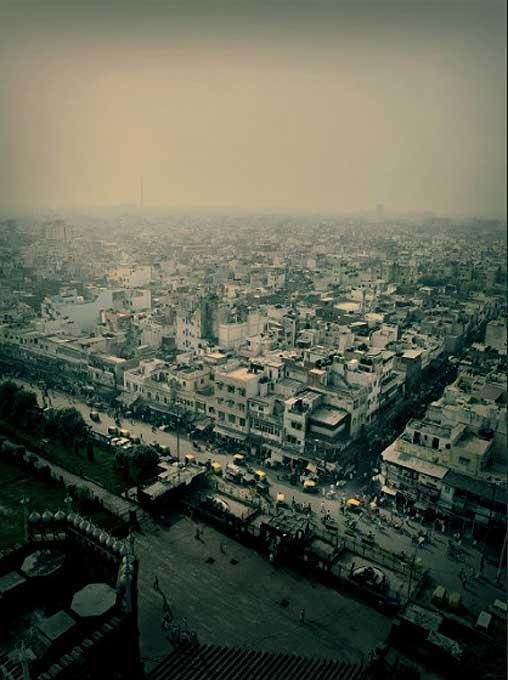 Andreas H. Bitesnich Color Photograph - View over Dehli 2007