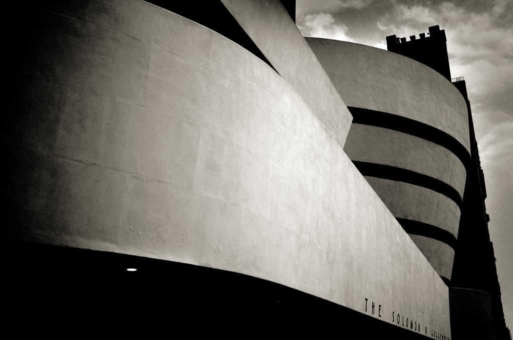 Andreas H. Bitesnich Black and White Photograph - Guggenheim Architectural Study #1973