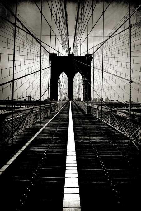 Brooklyn Bridge, USA - Photograph by Andreas H. Bitesnich