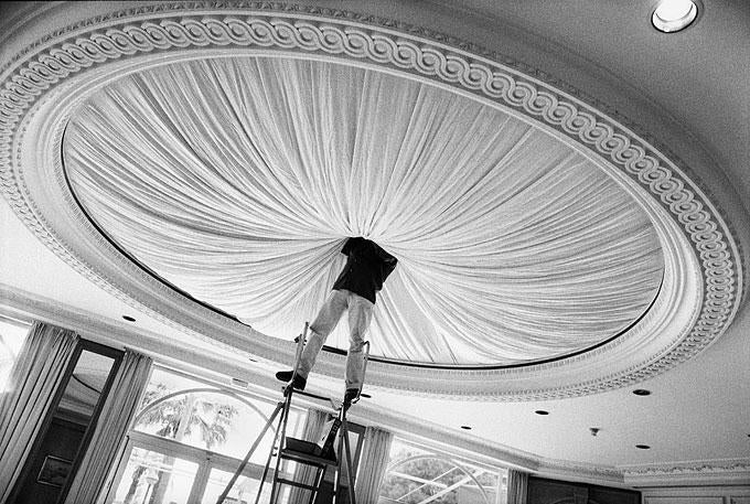 Gérard Uféras Black and White Photograph - Cannes Film Festival, Carlton Hotel, France