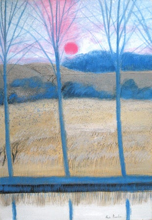 André Brasilier Landscape Painting - Soleil d-Hiver