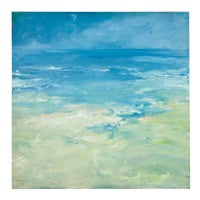 Beach Scene Oil on board by Pamela Noyes