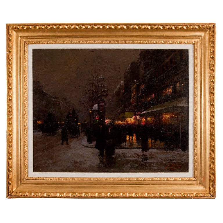 : Fausto Giusto (Naples, 1867 - Zurich, 1941), Italian painter with an international career.

Very much in the style of Blanchard/Cortes

He painted cityscapes in Bern, St. Moritz, Naples, Ostend, Paris and elsewhere, as well as genre scenes,