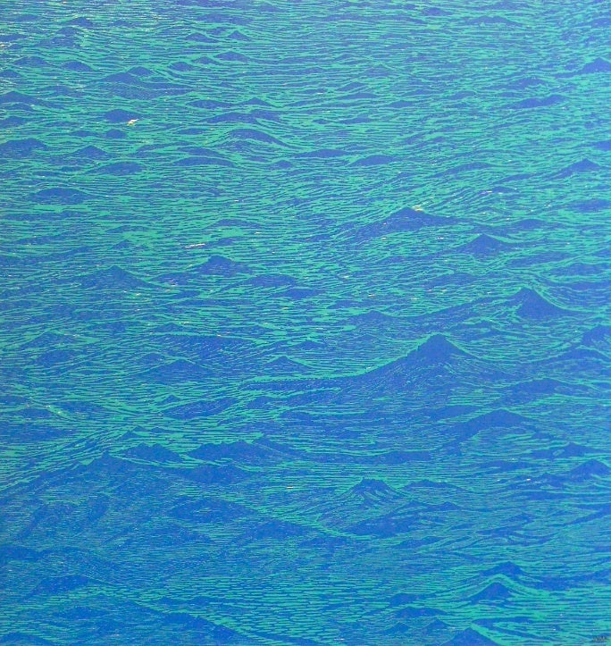 Eve Stockton Landscape Print - Seascape IV, 1/3, right