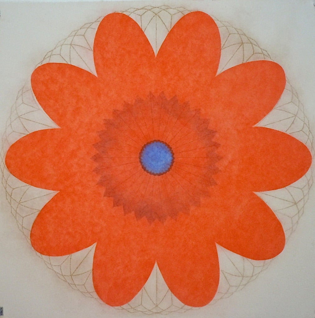 Untitled (Orange) - Painting by Mary Judge