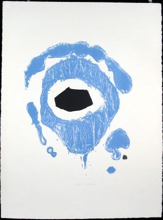Robert Motherwell Abstract Print - Untitled CR#48 (Blue and Black)