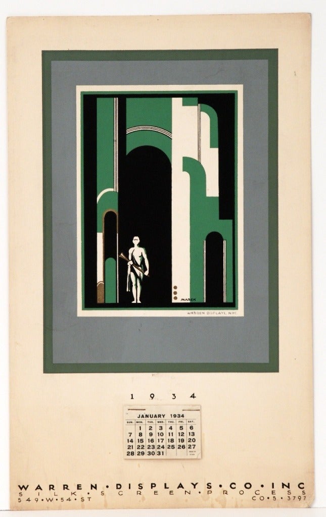 Mark Freeman Calendar, Warren Display Co Inc. For Sale at 1stDibs