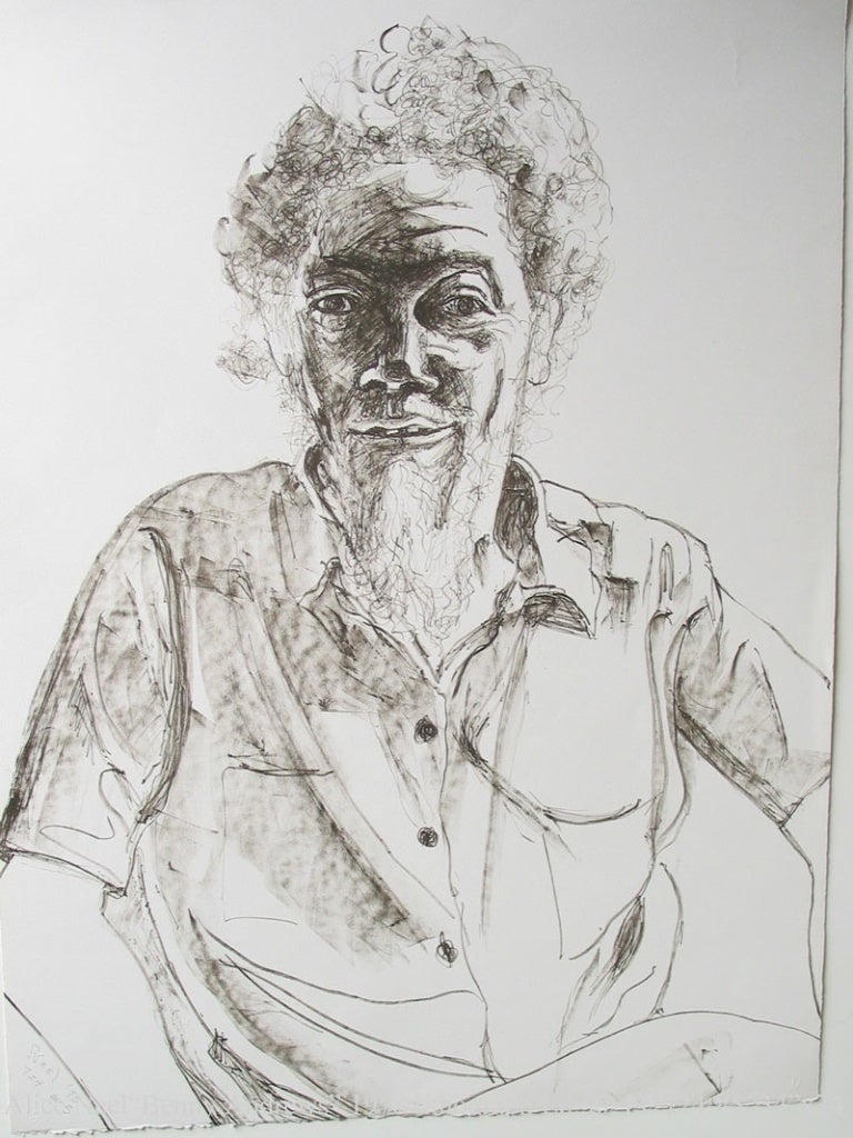 Alice Neel Portrait Print - Benny Andrews
