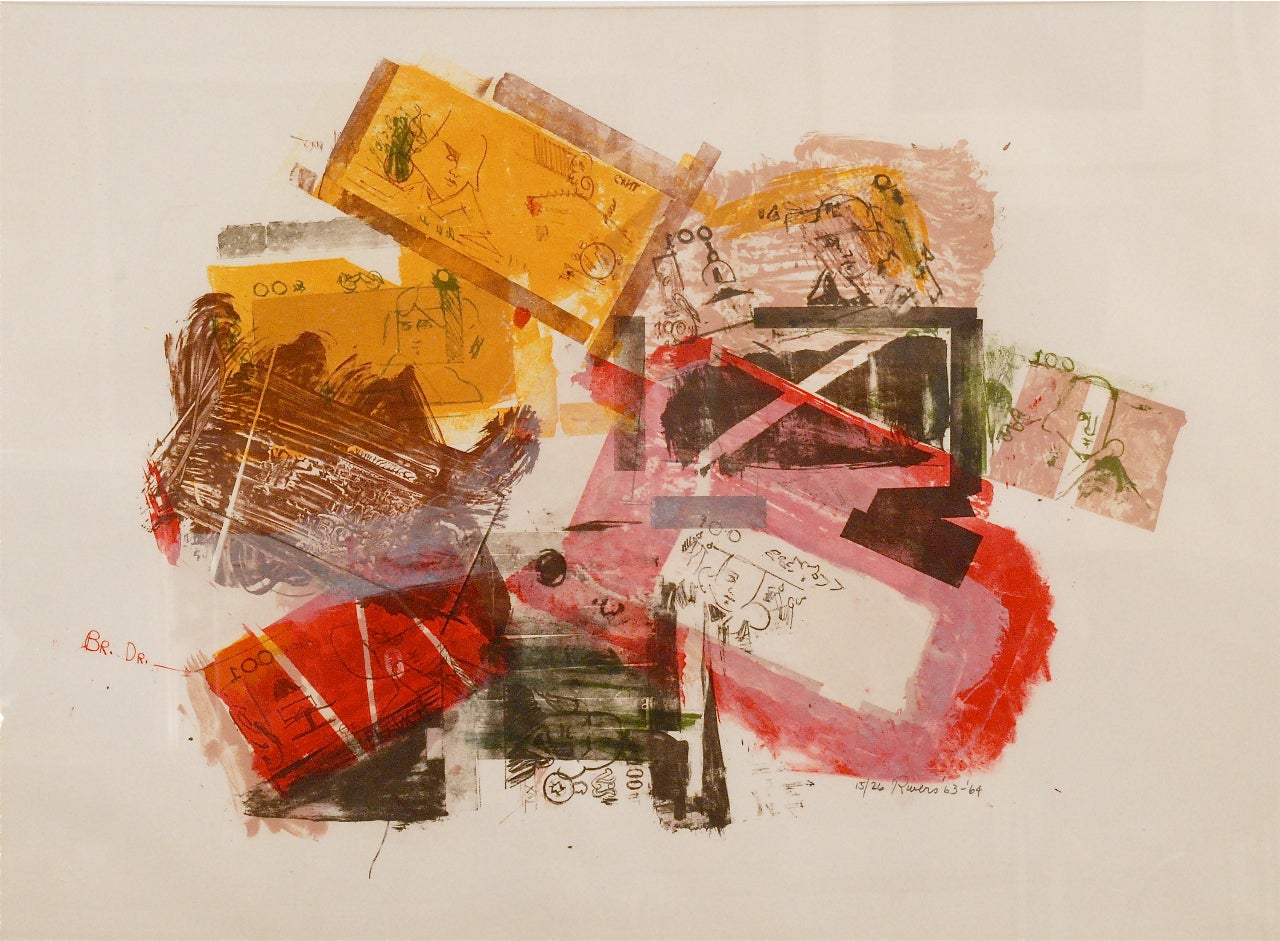 Nine French Bank Notes - Print by Larry Rivers