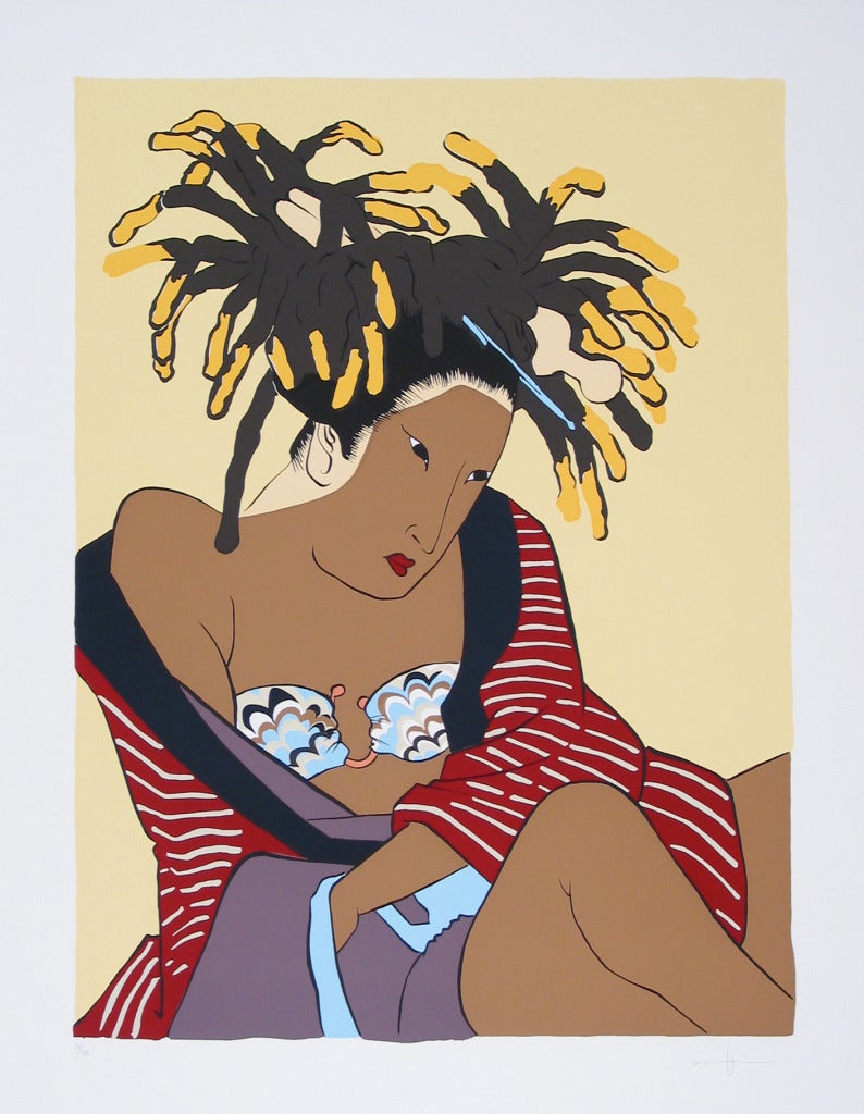Iona Rozeal Brown Figurative Print - Untitled I (female)